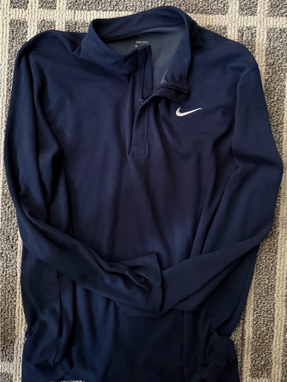 Nike Navy Blue Quarter-Zip Performance Pullover